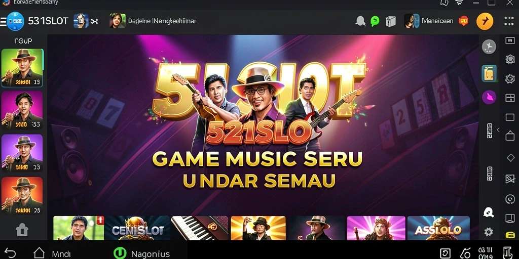 Tampilan gameplay seru dalam 531SLOT dengan irama musik memukau.