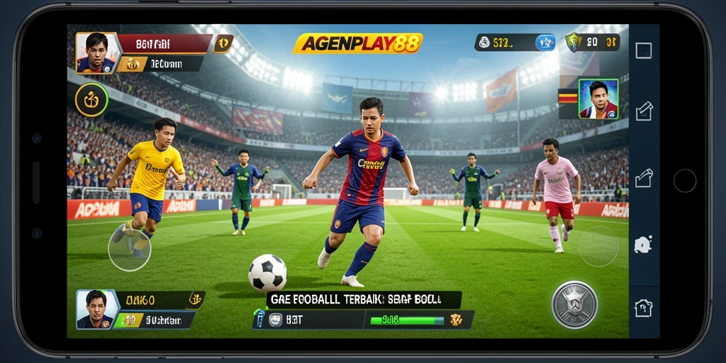 Tampilan gameplay AGENPLAY88 yang seru dan mendebarkan dalam dunia sepak bola.