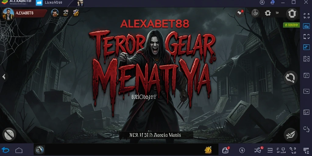 Screenshot gameplay ALEXABET88 dengan suasana horror yang menegangkan.