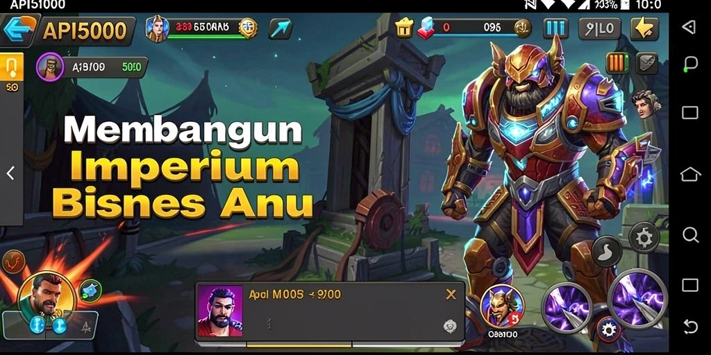 Screenshot gameplay API5000 yang menampilkan pembangunan bisnis yang dinamis.