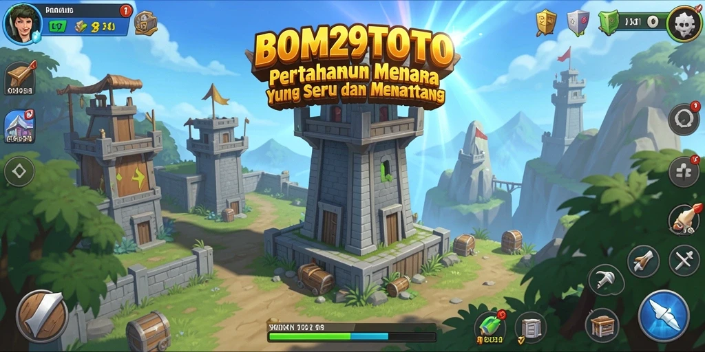 Tampilan menarik dari gameplay menara pertahanan di BOM29TOTO.