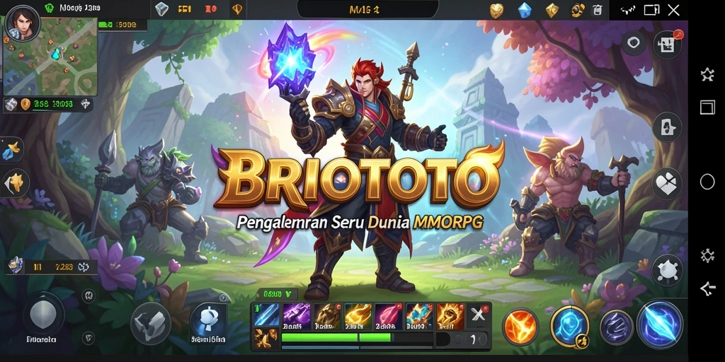 Tampilan gameplay BRIOTOTO dalam dunia MMORPG yang menakjubkan.