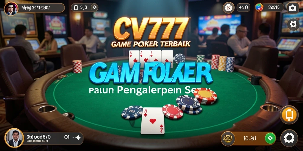 Gameplay Poker seru dan interaktif di CV777.