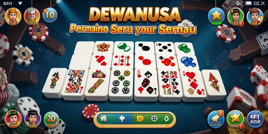Tampilan gameplay DEWANUSA yang menampilkan suasana permainan Domino.