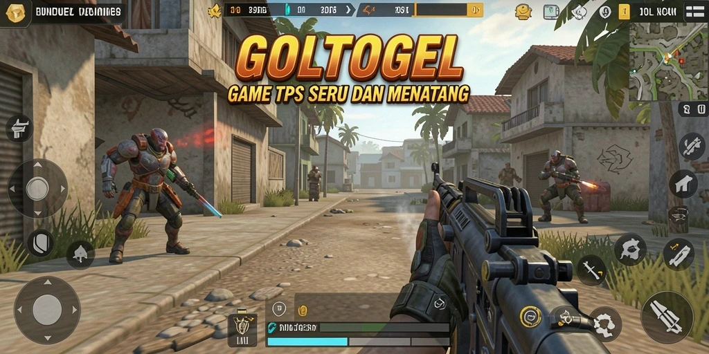 Tangkapan layar GOLTOGEL dengan aksi gameplay TPS yang mendebarkan.