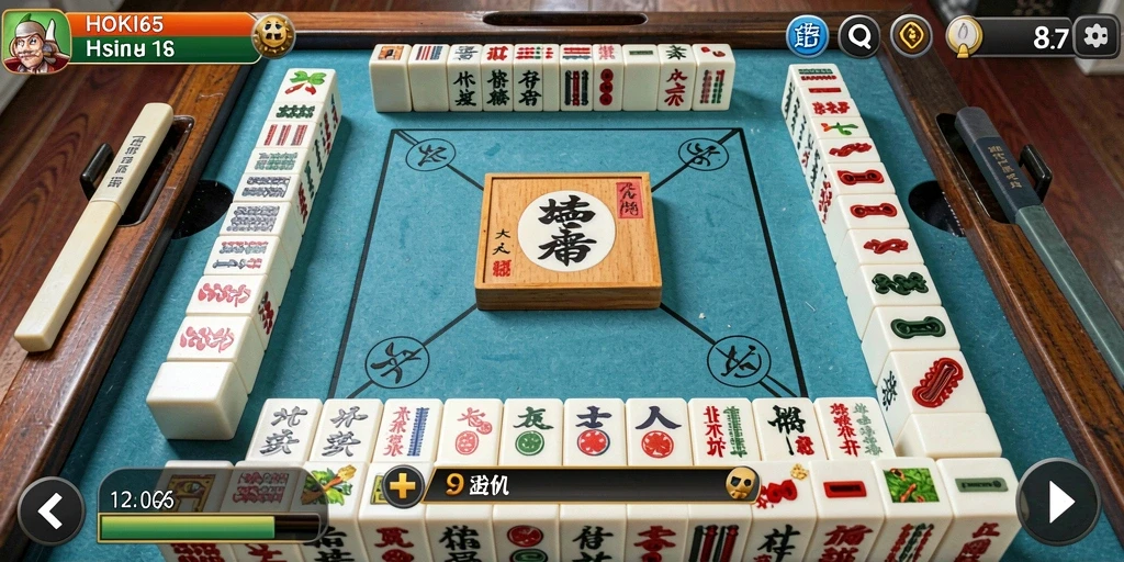 Screenshot HOKI65 menunjukkan momen seru dalam permainan Mahjong.