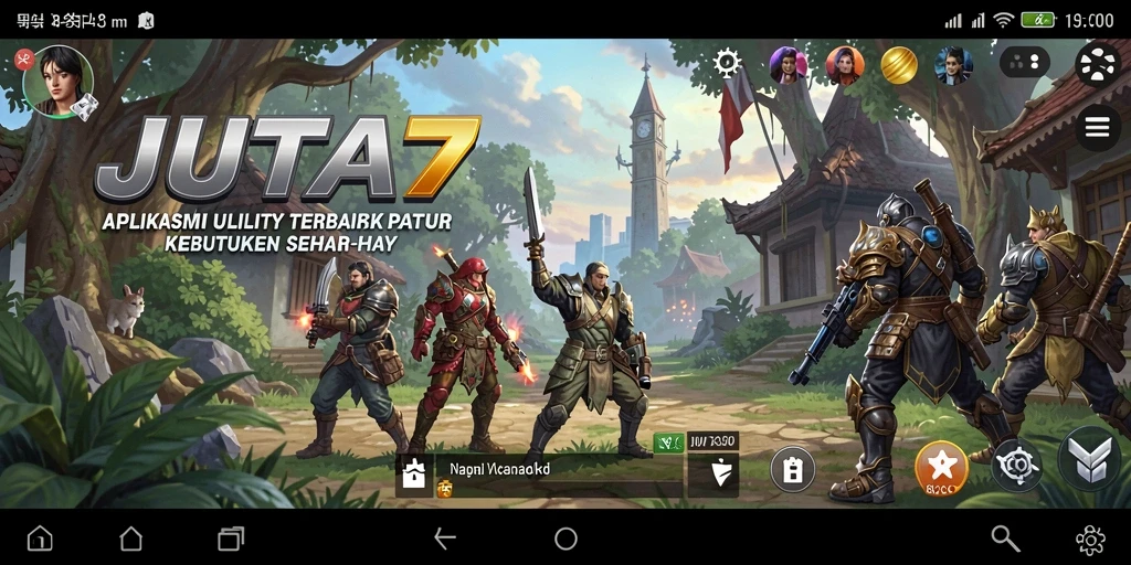 Tampilan antarmuka utama JUTA7 yang sederhana dan efektif.