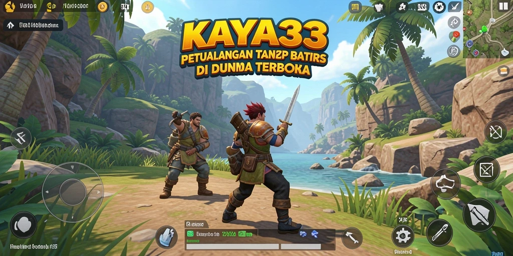 Screenshot utama KAYA33 menampilkan petualangan eksplorasi dalam dunia terbuka.