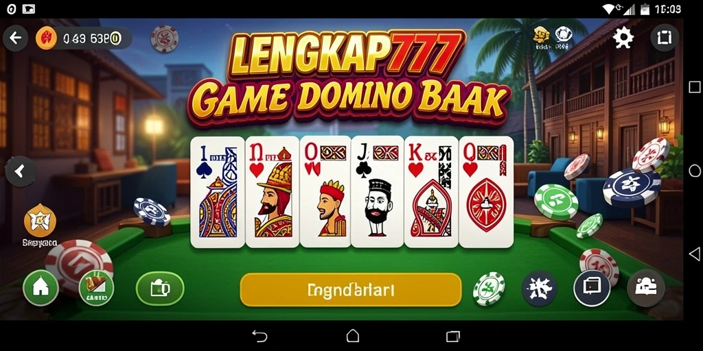 Screenshot gameplay LENGKAP777 yang menampilkan aksi seru di meja Domino.