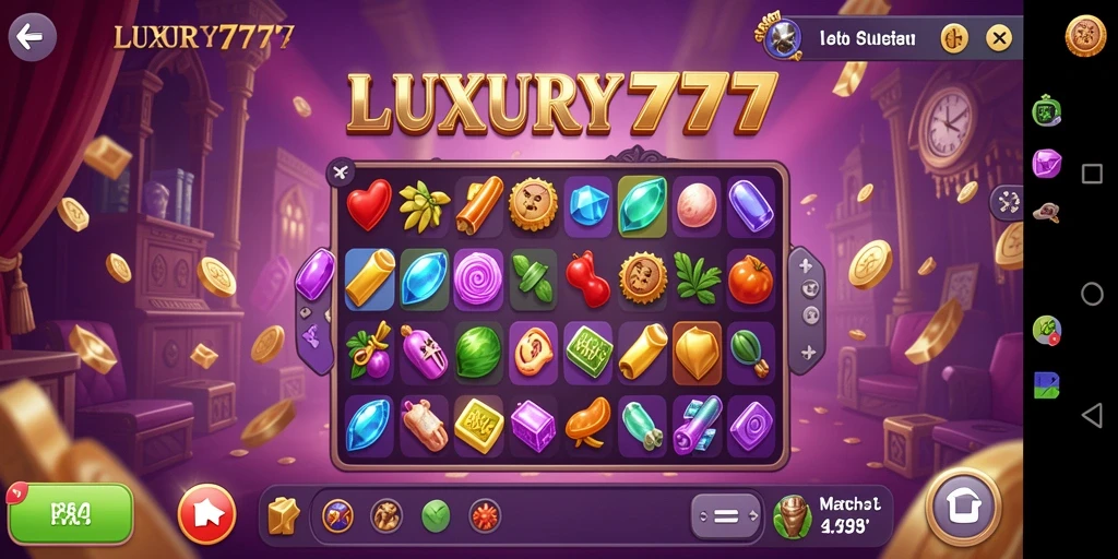 Tampilan gameplay LUXURY777 yang seru dan penuh warna.