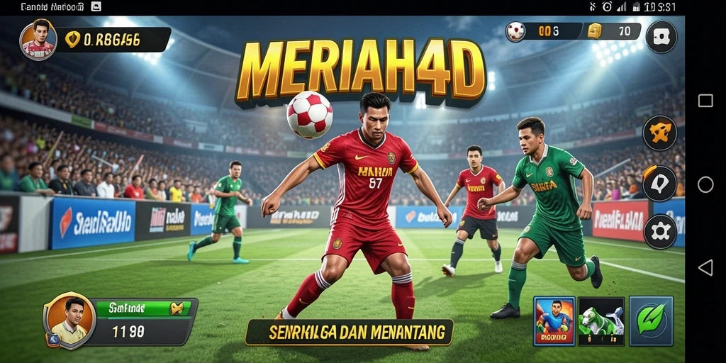 Tampilan gameplay MERIAH4D yang seru dalam suasana olahraga.