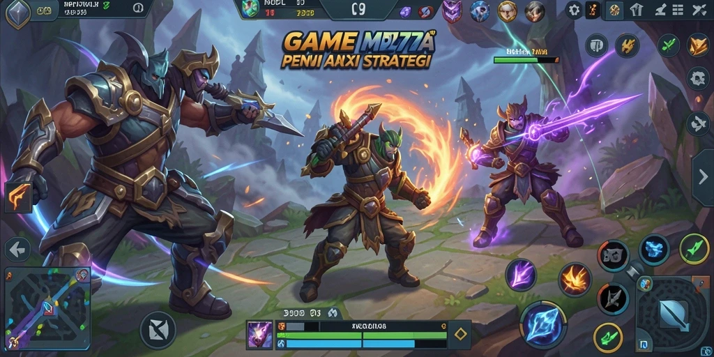 Screenshot gameplay MPL777 yang menunjukkan pertarungan seru di arena MOBA.
