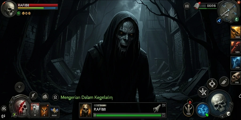 Screenshot utama RAFI88 menunjukkan gameplay yang menegangkan dan mencekam.