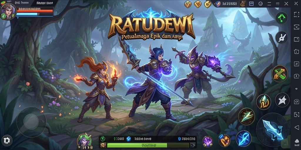 Tampilan seru gameplay ARPG yang mendebarkan dalam RATUDEWI.