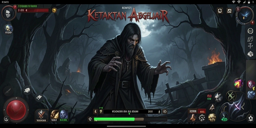 Tampilan gameplay menyeramkan dari REMI101 dengan suasana mencekam.