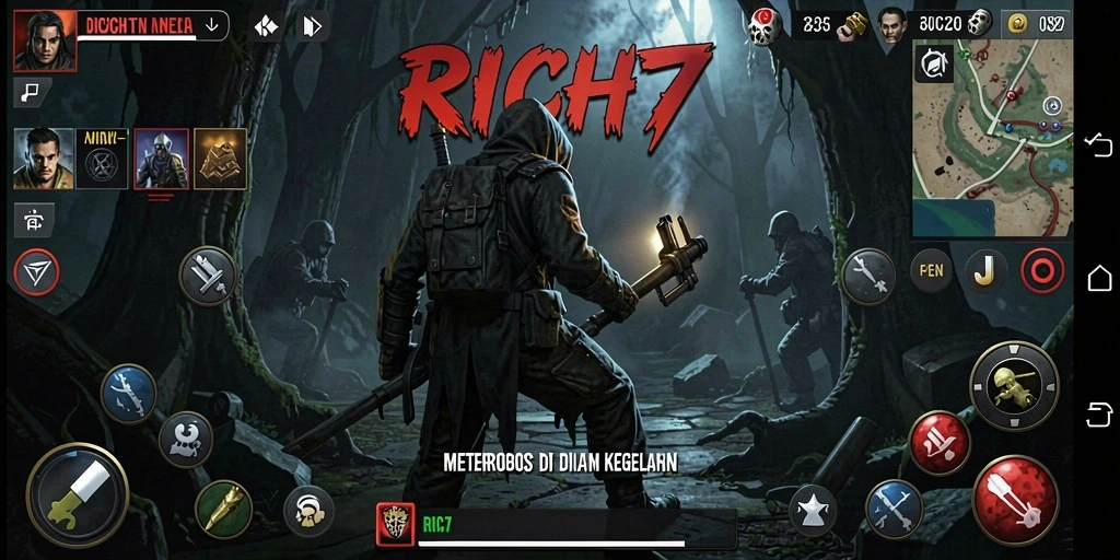 Gameplay RICH7 yang mendebarkan dan menegangkan.