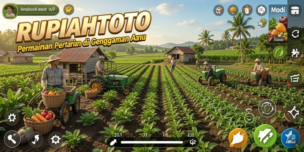 Tampilan menarik gameplay bertani di RUPIAHTOTO.