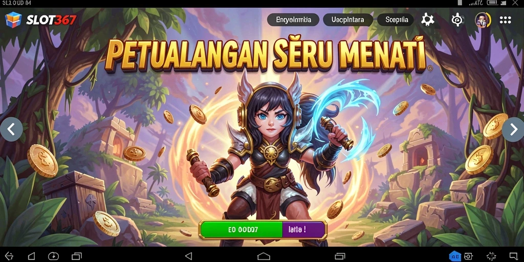 Screenshot utama gameplay SLOT367 menampilkan petualangan mendebarkan.