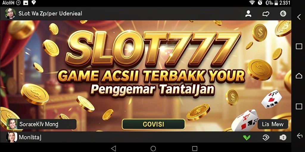 Screenshot utama SLOT777 menunjukkan aksi intens dan grafis memukau.