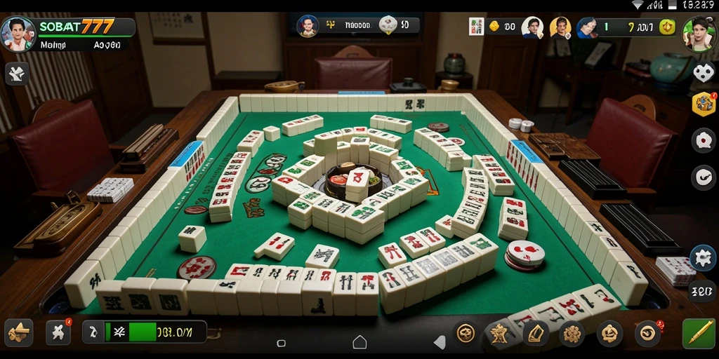 Screenshot utama SOBAT777 menampilkan gameplay Mahjong yang seru dan menarik.