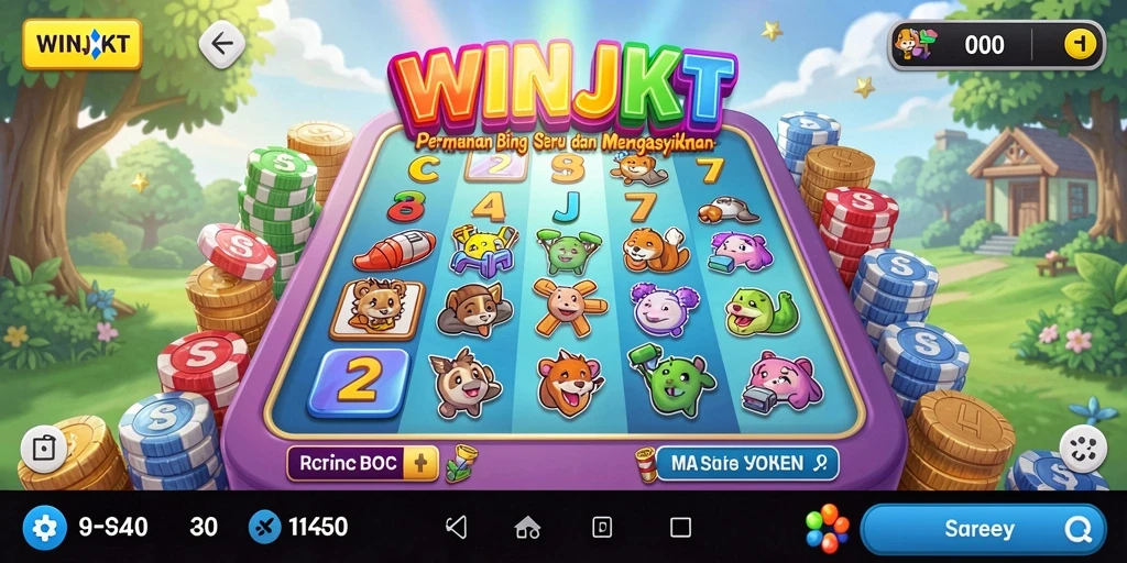 Tampilan seru gameplay Bingo dari WINJKT saat pemain berlomba meraih angka.